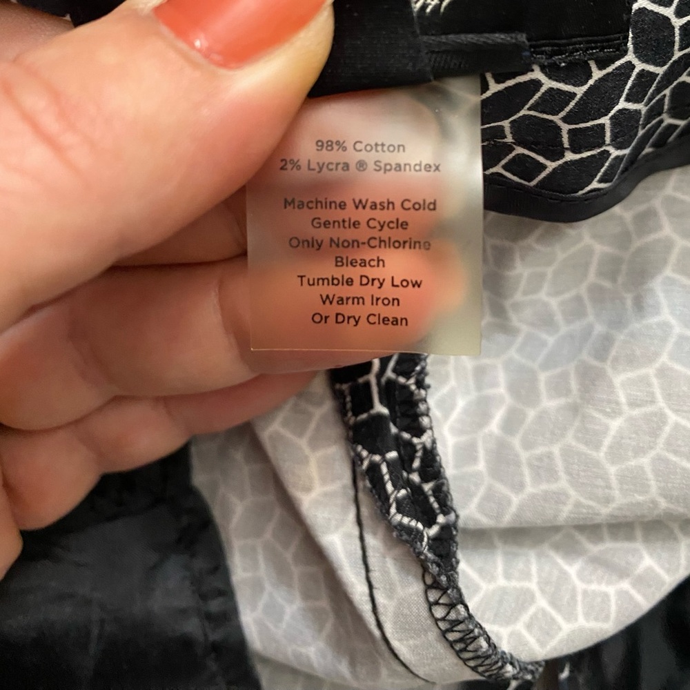 Talbots Black Geometric Pattern Pants (Stretch), … - image 8